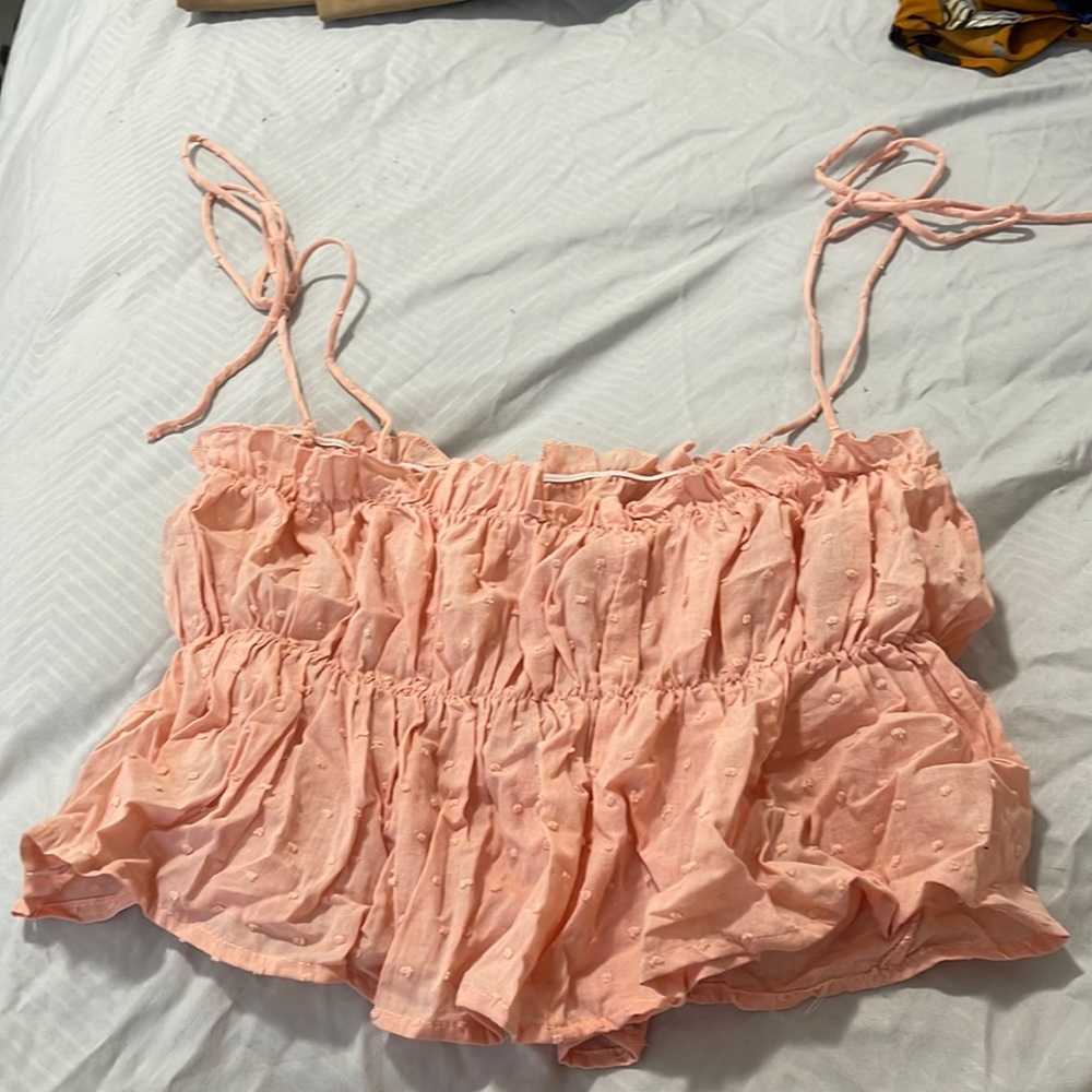 Baby pink shirt size large